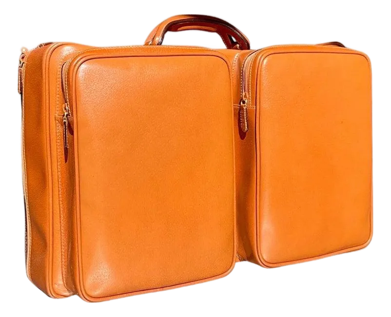 Vintage Gucci Leather Travel Bag With Original Box | Chairish