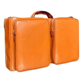 Vintage Gucci Leather Travel Bag With Original Box For Sale