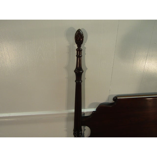 Wood Statton Solid Cherry Queen Size Poster Bed For Sale - Image 7 of 9