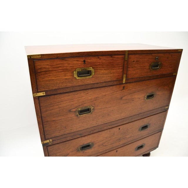 Military Campaign Chest of Drawers, 1840s For Sale - Image 11 of 13