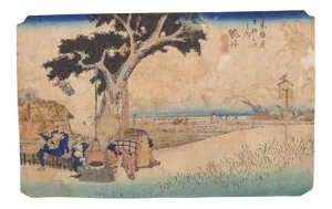 Utagawa Hiroshige, Fukuroi Dejaya No Zu, Woodcut, 1833