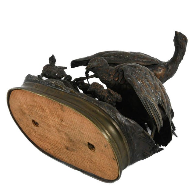 Antique Bronze Bird Family Grouping Sculpture by Jules Moigniez, French Animalier, Late 19th Century For Sale - Image 4 of 8