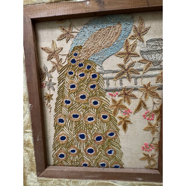 Early 19th Century Antique Victorian Embroidered Chinoiserie Fire Screen For Sale - Image 5 of 18