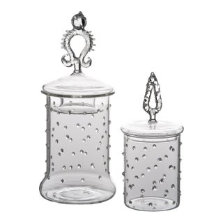 La Boheme Apothecary Jars, Set of 2 For Sale