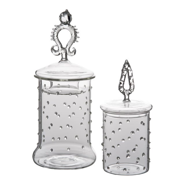 La Boheme Apothecary Jars, Set of 2 For Sale