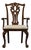 Universal Furniture Mahogany Contemporary Traditional Chippendale Style Dining Arm Chair For Sale