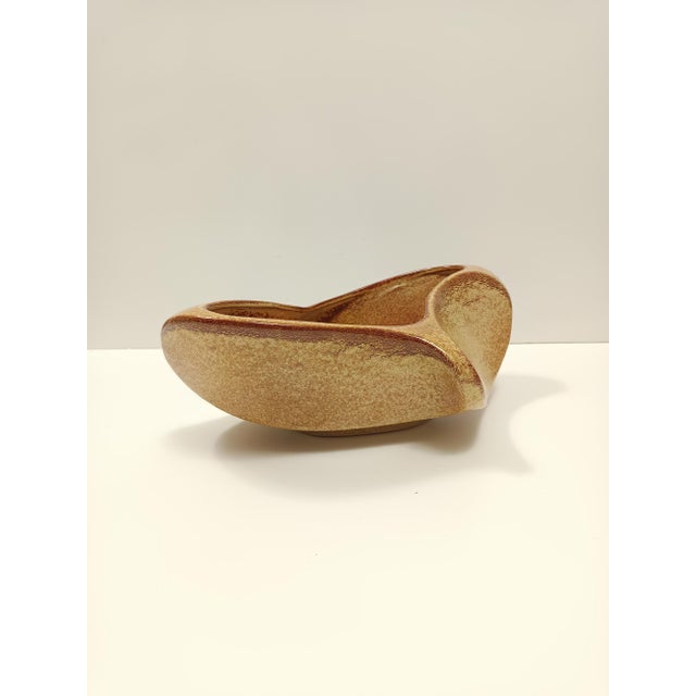 Brown Glazed Ceramic Trinket Bowl attributed to Bertoncello, 1970s For Sale - Image 4 of 8