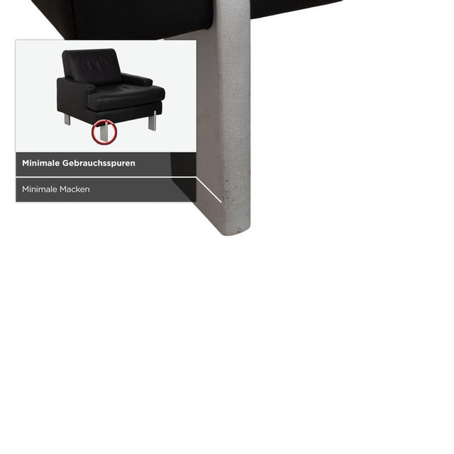 Black AK 644 Lounge Chair in Leather by Rolf Benz For Sale - Image 8 of 14