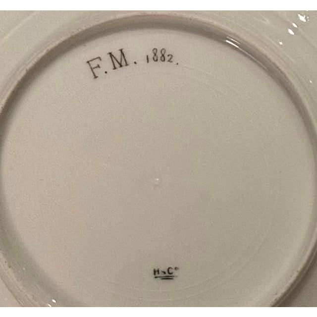 Antique Limoges Cabinet Plate Collection, 1880 - 1882, Set of 8 For Sale - Image 15 of 16