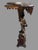 Traditional Antique 44" Blackamoor Figural Hand Carved Venetian Painted Table Pedestal Stand For Sale - Image 3 of 11