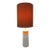 Vintage Mid-Century Modern Ceramic Table Lamp With Original Orange Drum Shade For Sale