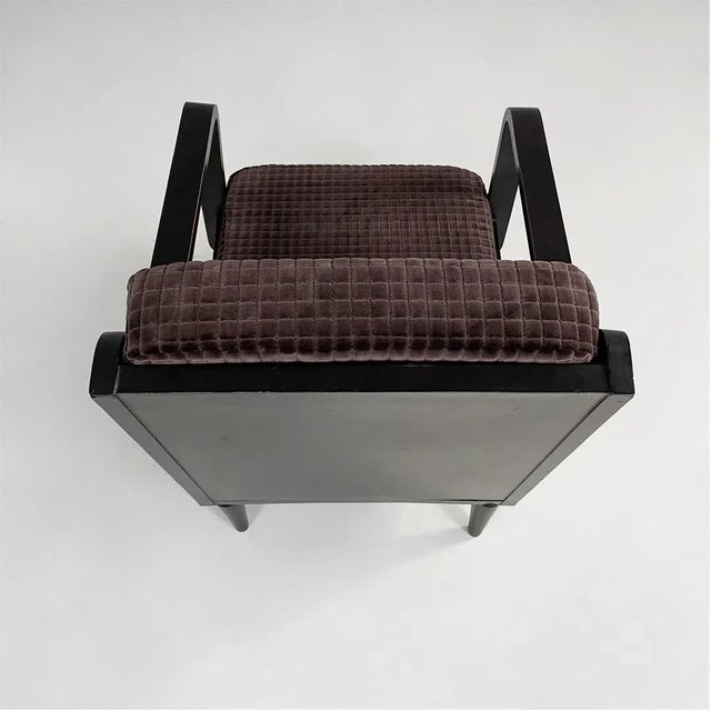 Mid-Century Modern Italian Chairs in Velvet, 1940s, Set of 2 For Sale - Image 9 of 18