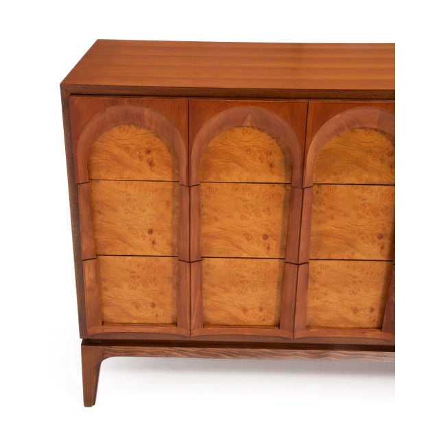 Thomasville Arched Series Dresser Sideboard Credenza Travertine Top Mid Century 1960s For Sale - Image 12 of 13