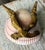 Metal French Scallop Shell on Brass Pedestal Seahorse Base For Sale - Image 7 of 8