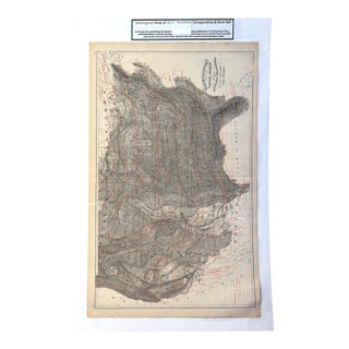 Antique 1870s g.w. Gray & Son Geological Map of the u.s. - Isotherms, Temperature & Rainfall (32 X 20")" For Sale