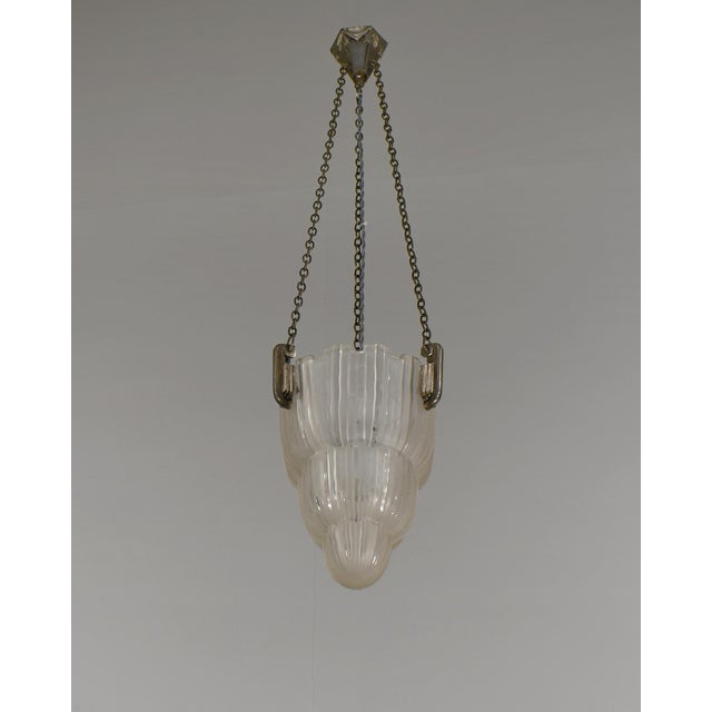French Art Deco Pendant Light by Marius Sabino 1930 France For Sale - Image 6 of 18