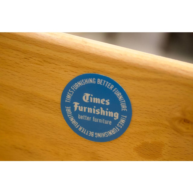 Wood Mid-Century Satin Birch and Walnut Dressing Table from Times Furnishings, 1960s For Sale - Image 7 of 10