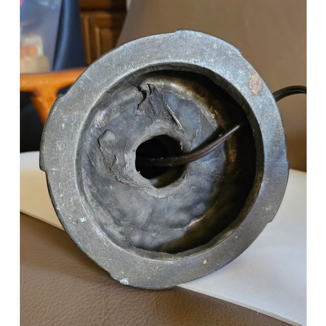 Antique Handel Signed Bronze Lamp Base for Stained Glass Lamp For Sale In Atlanta - Image 6 of 9