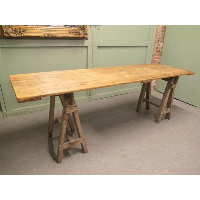 Elm Harvest Table, South West France For Sale - Image 4 of 8