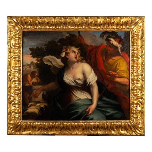 Gio Raffaele Badaracco, Rachel and Jacob, 1600s, Oil Painting For Sale