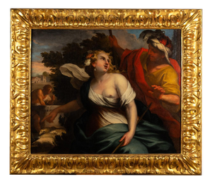 Gio Raffaele Badaracco, Rachel and Jacob, 1600s, Oil Painting