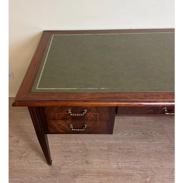 Louis XVI Style Ministers Desk in Mahogany For Sale - Image 3 of 5