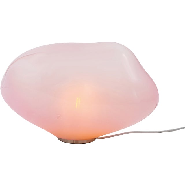 Haumea Convex L Flamingo Opaque Table Lamp by Simone Lueling for Eloa For Sale