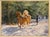 Rustic Late 20th Century Canadian Watercolor Painting “Winter Team Logging” by M.S. Martin Sca For Sale - Image 3 of 10