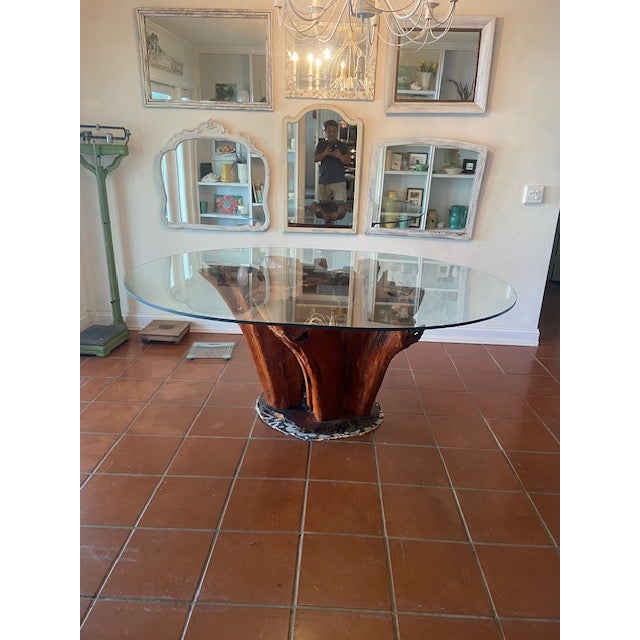 1970s Natural Tree Stump Dining Table For Sale - Image 11 of 11