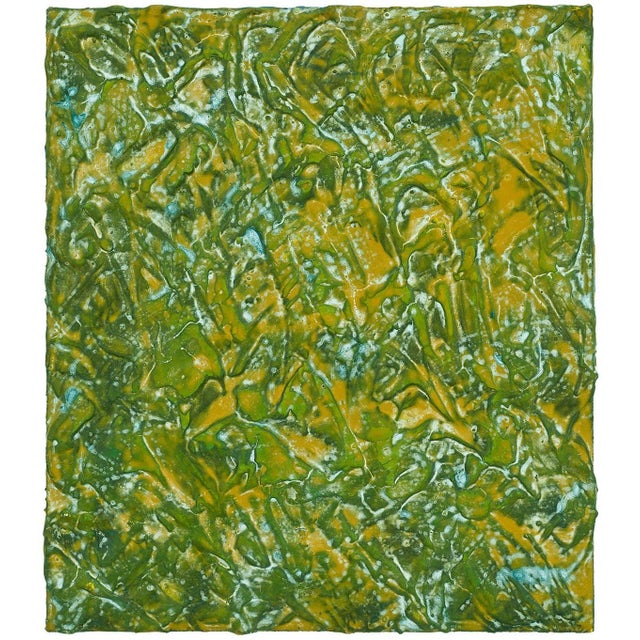 In this artwork, the Gelfman's non-traditional techniques create a multi-level surface and palpable texture. The reptilian...