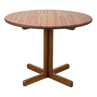 Round Dining Table in Teak, 1970s For Sale