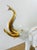 Chinoiserie Vintage 1980s Huge White & Gold Ceramic Statue With Trunk Up / Blanc De Chine For Sale - Image 3 of 10