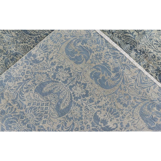 Gray Contemporary S10 Tibetan Floral Design Rug by Doris Leslie Blau For Sale - Image 8 of 8