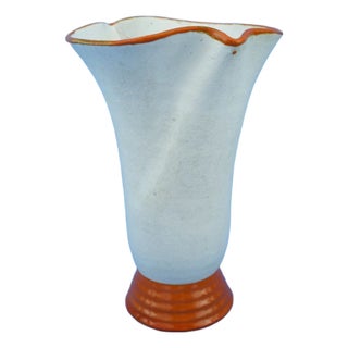 20th Century Art Deco Ceramic Vase with Futuristic Elements by Manlio Trucco for La Fenice, Albisola, Italy, 1920s For Sale