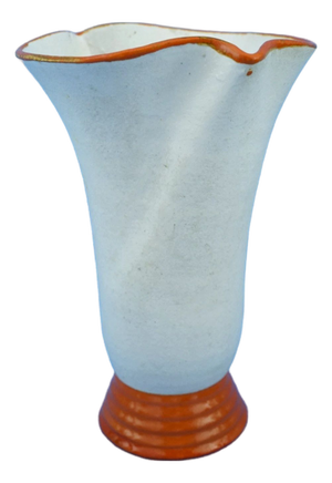 20th Century Art Deco Ceramic Vase with Futuristic Elements by Manlio Trucco for La Fenice, Albisola, Italy, 1920s