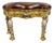 Italian Painted and Parcel Gilt Leather Bench For Sale