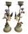 2000 - 2009 Pair of Vintage French-Style Porcelain and Ormolu Bird Candlesticks For Sale - Image 5 of 11