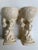 Mid 20th Century Cream Ceramic Cherub Vases Candle Holders - A Pair For Sale - Image 4 of 13