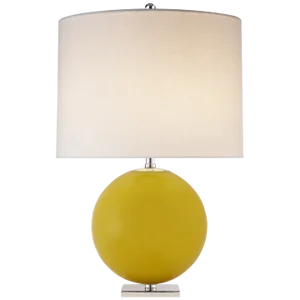 Kate Spade New York for Visual Comfort Signature Elsie Table Lamp in Yellow with Linen Shade