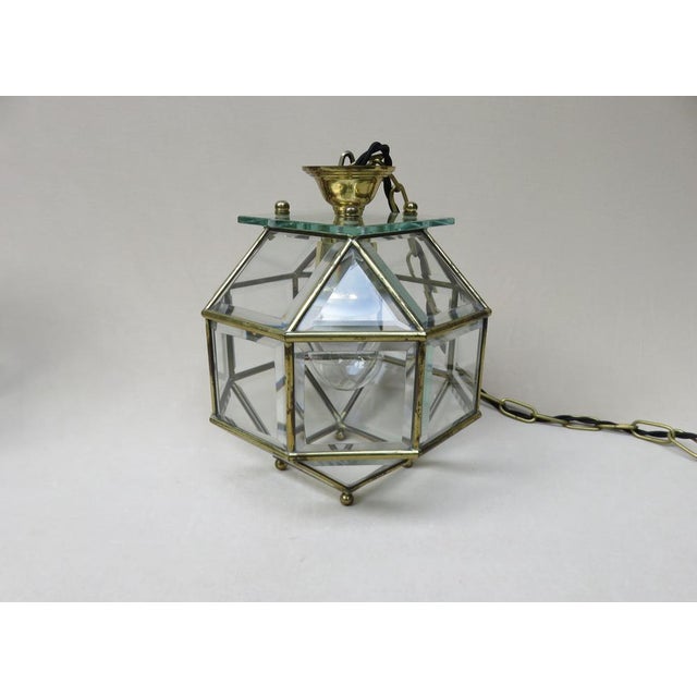 Gold Art Nouveau Octagon Ceiling Light in the style of Adolf Loos For Sale - Image 8 of 18