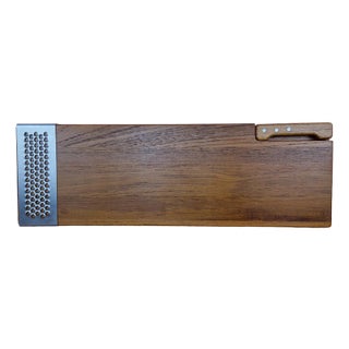 Teak Cutting Board with Built-in Knife by Richard Nissen for Bodum, 1980s For Sale