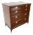 Mid-Century Modern Walnut 4 Drawers Bachelor Chest For Sale