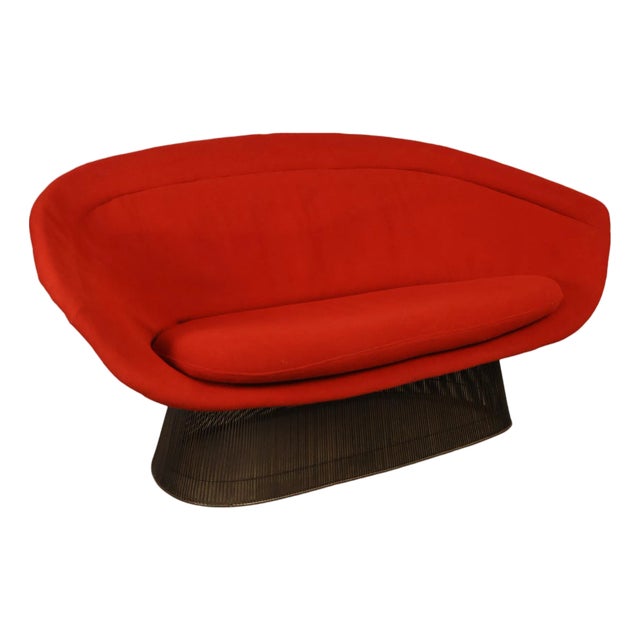 Warren Platner For Knoll Wire Frame Settee For Sale