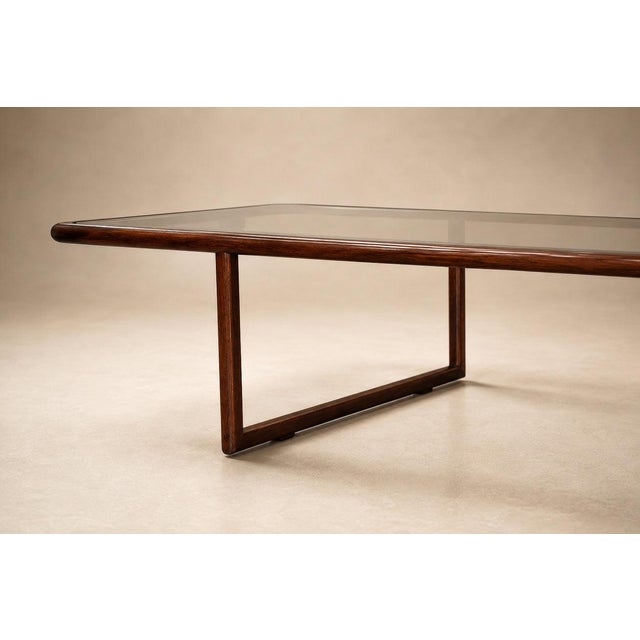 Joaquim Tenreiro Coffee Table in Brazilian Rosewood & Glass, Brazil, 1960s Lot 750C For Sale - Image 18 of 18
