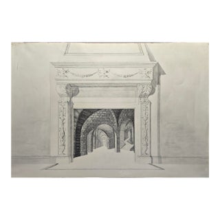 Homage a Piranesi Pencil Drawing by Rob Edley Welborn 1984 For Sale