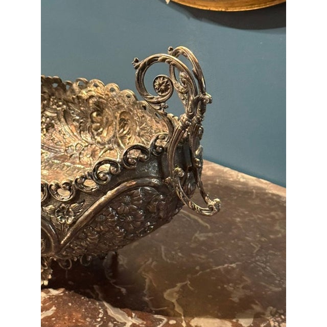 19th Century Fine Quality 19th C. Austrian Silver Plate Jardiniere For Sale - Image 5 of 7