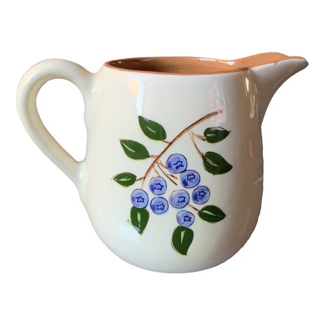 1950s MidCentury Stangl Pottery Blueberry Pitcher Chairish