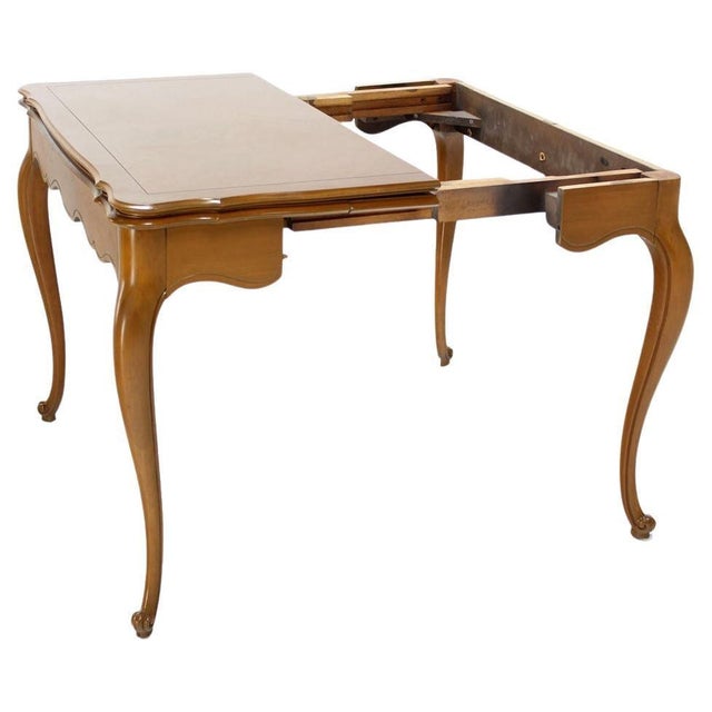 Baker Furniture Company French Provincial Flip Top Console Dining Table w/ Three Leaves Extensions MINT! For Sale - Image 4 of 10