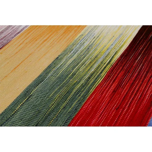 Handwoven Scandinavian Style Persian Kilim Area Rug 5’0″ X 6’5″ For Sale - Image 9 of 10