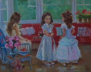 Soviet Children Portraits of Children Oil Painting Original Ukrainian Artist Polyakova M. 75-95 12